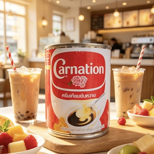 Carnation炼乳进口奶精炼乳罐装奶茶店专用烘焙原料三花泰茶添加