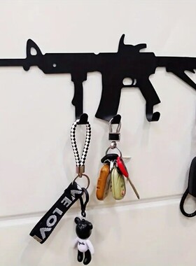 机关枪模型金属钥匙外套挂钩墙壁装饰创意衣服帽架和背包创意装饰