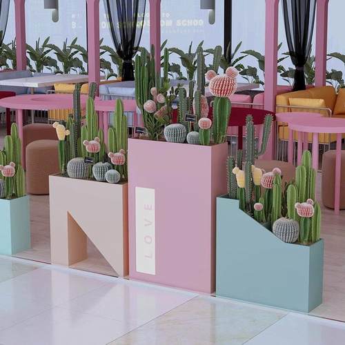 创意网红ins风花箱组合户外奶茶店幼儿园花坛外摆围栏隔断花池