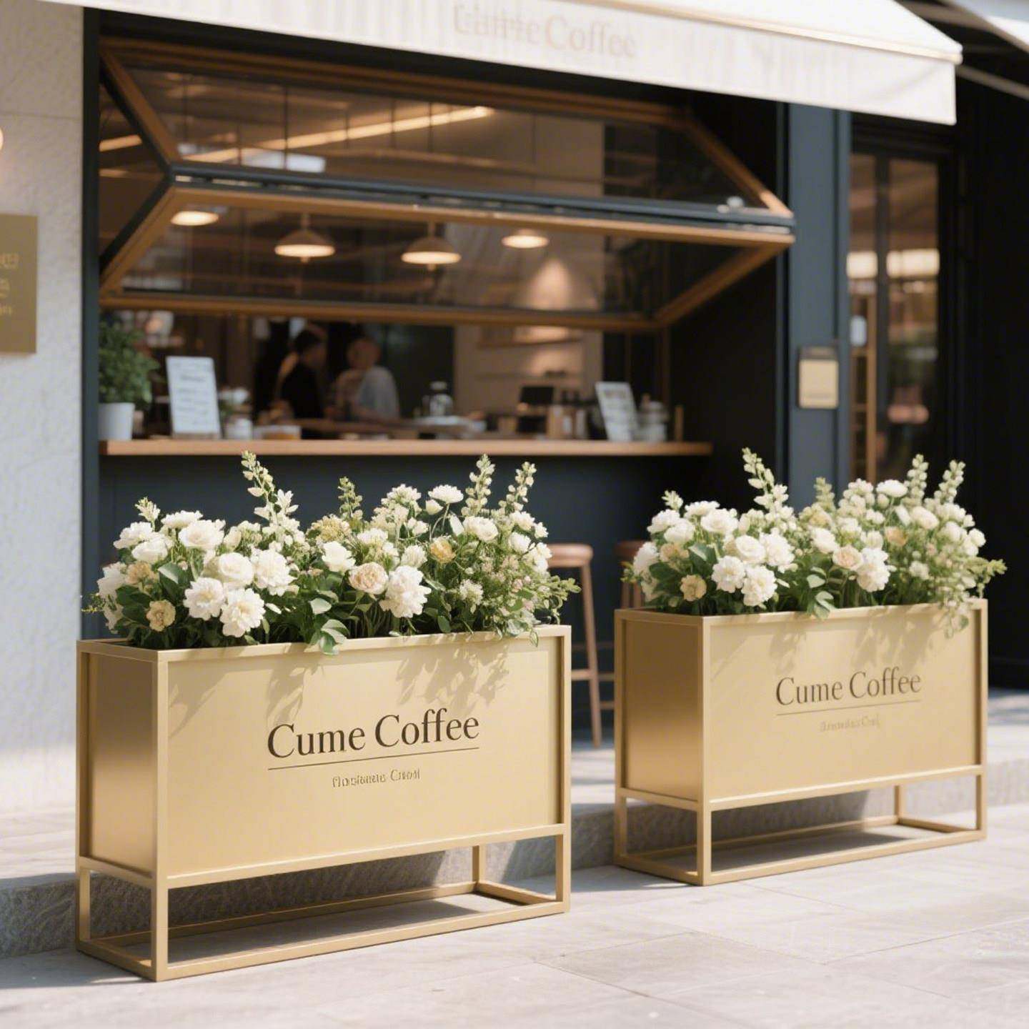 户外铁艺花箱组合定制商业街广场花坛花槽花架售楼部种植箱,商业/办公家具,花坛/花箱,淘宝优惠券,粉丝福利购,淘宝优惠卷