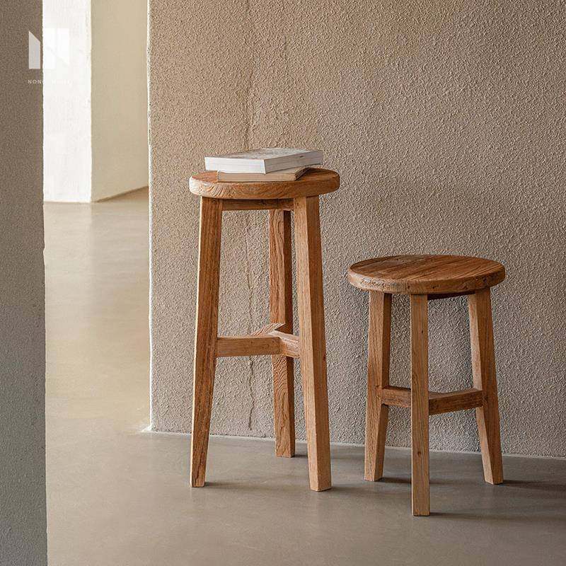 弄物集中古矮凳梳妆凳设计师沙发角几复古实木边几侘寂风小茶几天,住宅家具,家用高脚椅,淘宝优惠券,粉丝福利购,淘宝优惠卷