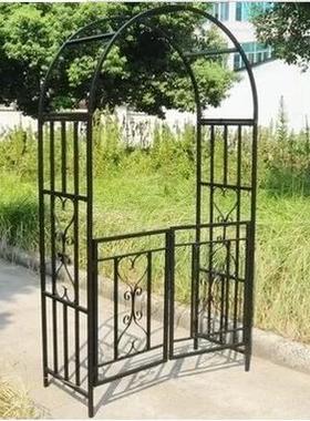 可客制尺寸铁艺拱门花架 花园古铜色白色爬藤架 铁艺花架