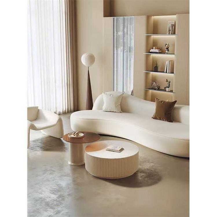 美甲店沙发创意轻奢等候区网红款休闲奶油风店铺用会客接待沙发