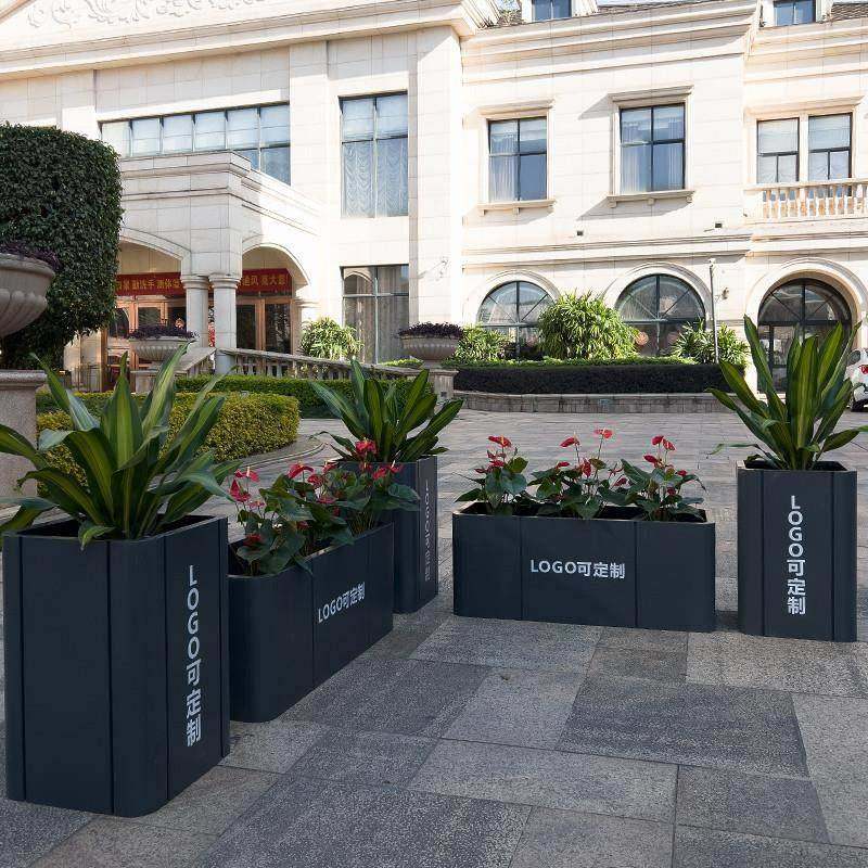 户外移动花箱售楼部花盆槽广场不锈钢花坛长方形铁艺花商业街花架,商业/办公家具,花坛/花箱,淘宝优惠券,粉丝福利购,淘宝优惠卷