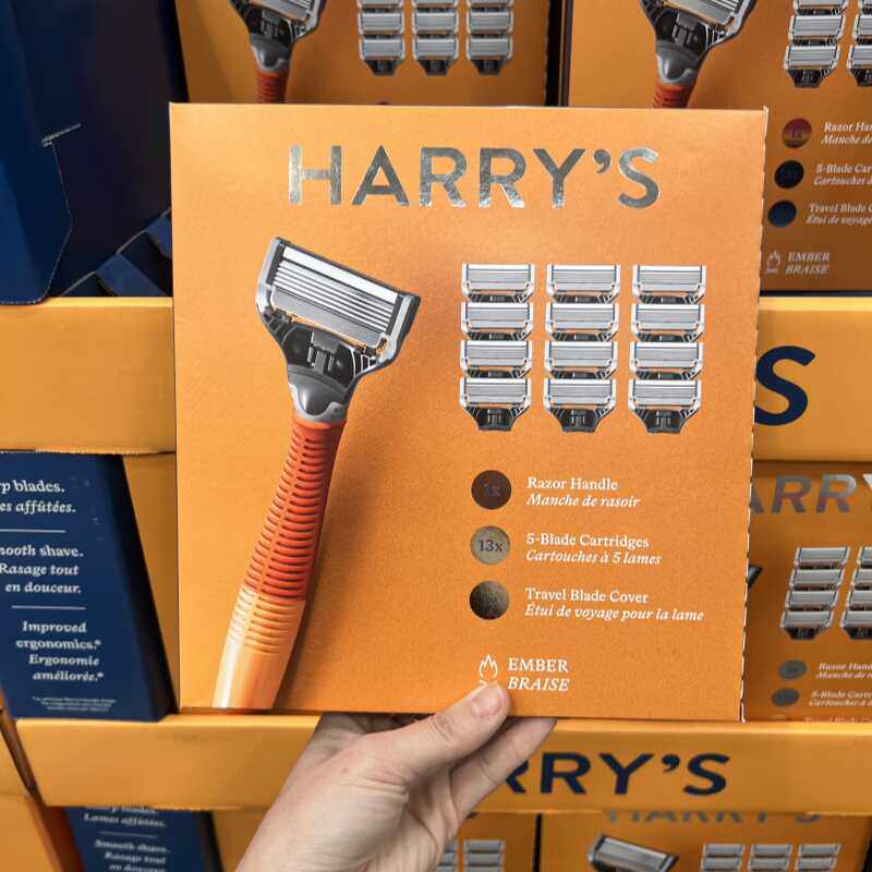 加拿大代购Harry's五层刀片手动剃须刀+12个刀头礼盒装
