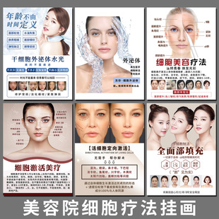 全面部填充干细胞外泌体水光活细胞定向激活美容疗法宣传广告挂画