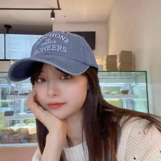 水洗牛仔布棒球帽韩国代购刺绣字母加深遮阳显脸小软顶鸭舌子女帽
