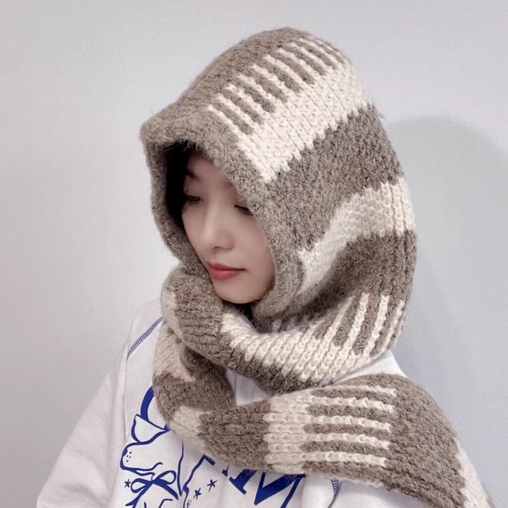 女款巴拉克法帽冬季保暖针织帽女