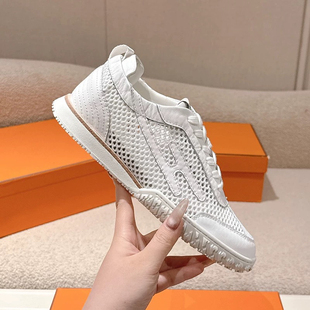 2025H家新款拼色系带阿甘德训鞋平底时尚休闲运动跑步鞋