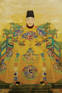 明朝皇帝像 古代皇帝画像 明朝十六帝像之明武宗正德皇帝朱厚照像