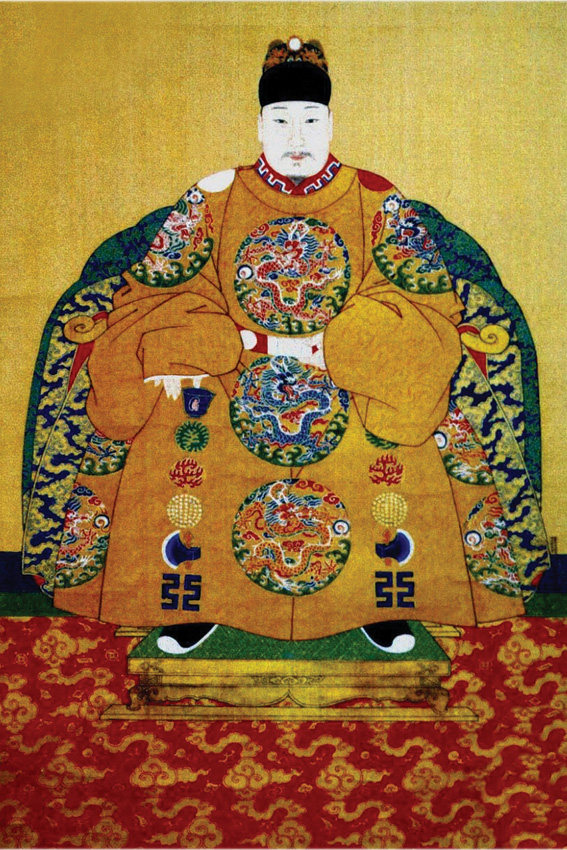 明朝皇帝像 古代皇帝画像 明朝十六帝像之明惠宗建文皇帝朱允炆像