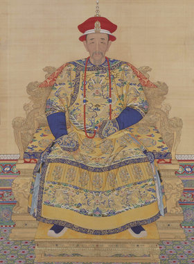 康熙清朝肖像酒吧咖啡馆装饰画