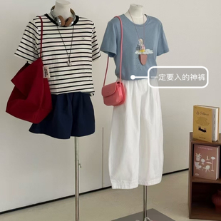 显瘦清凉九分萝卜裤 毕加索线条 纸片人气球裤