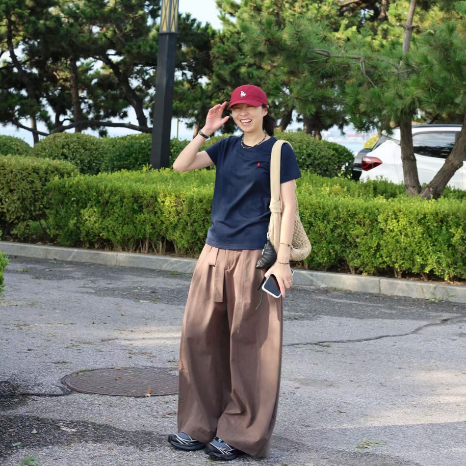 杨桃裤宽松感梨型身材休闲裤