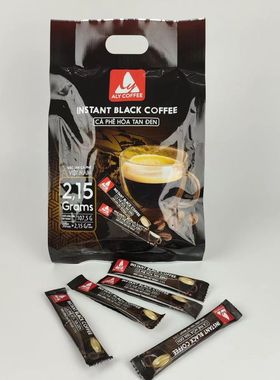 越南原装进口ALY黑咖啡0蔗糖美式黑咖啡粉速溶 纯咖啡粉袋装