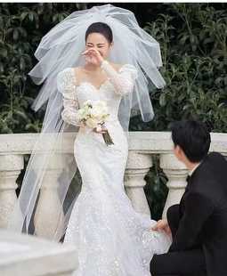 时尚夸张造型头饰多层超仙超蓬蓬新娘头纱主婚纱影楼摄影拍照头饰
