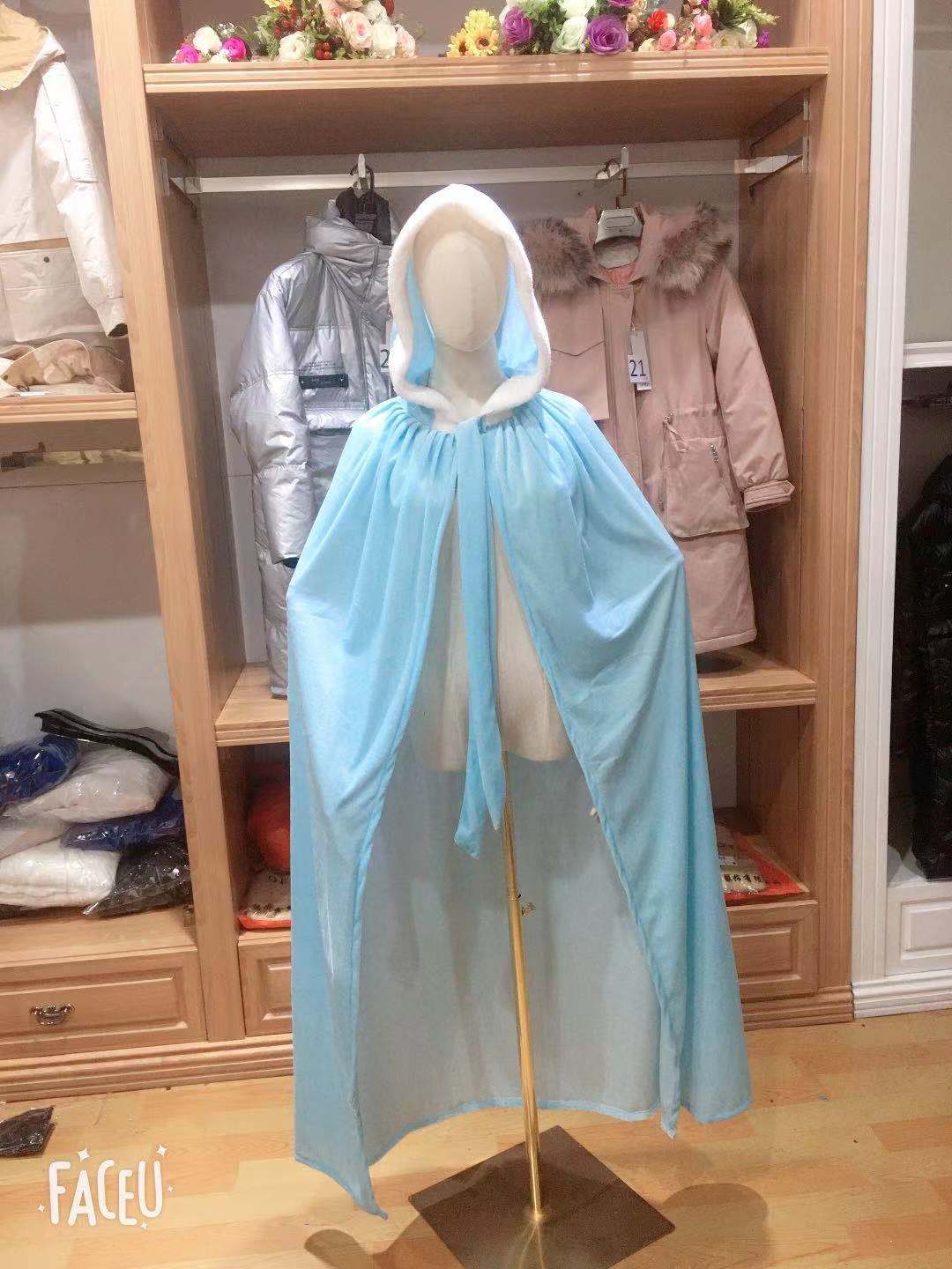 圣诞节男女通用斗篷圣诞老人披风化妆舞会披肩节目演出舞台服装