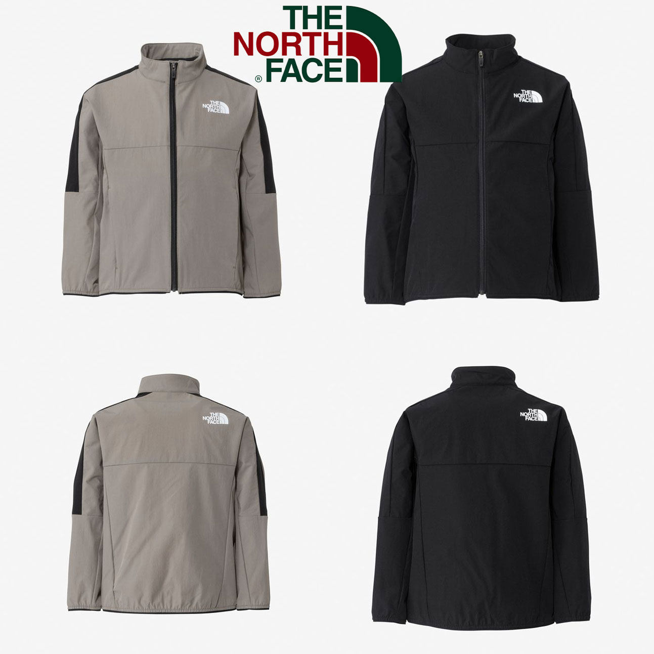 日本北面 the north face 2025夏儿童防水轻薄外套拉链夹克飞行员