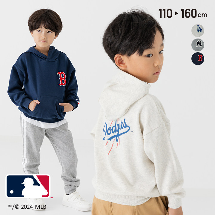 日本美国职业棒球联盟 MLB  2024秋儿童运动上衣毛圈圆领连帽卫衣