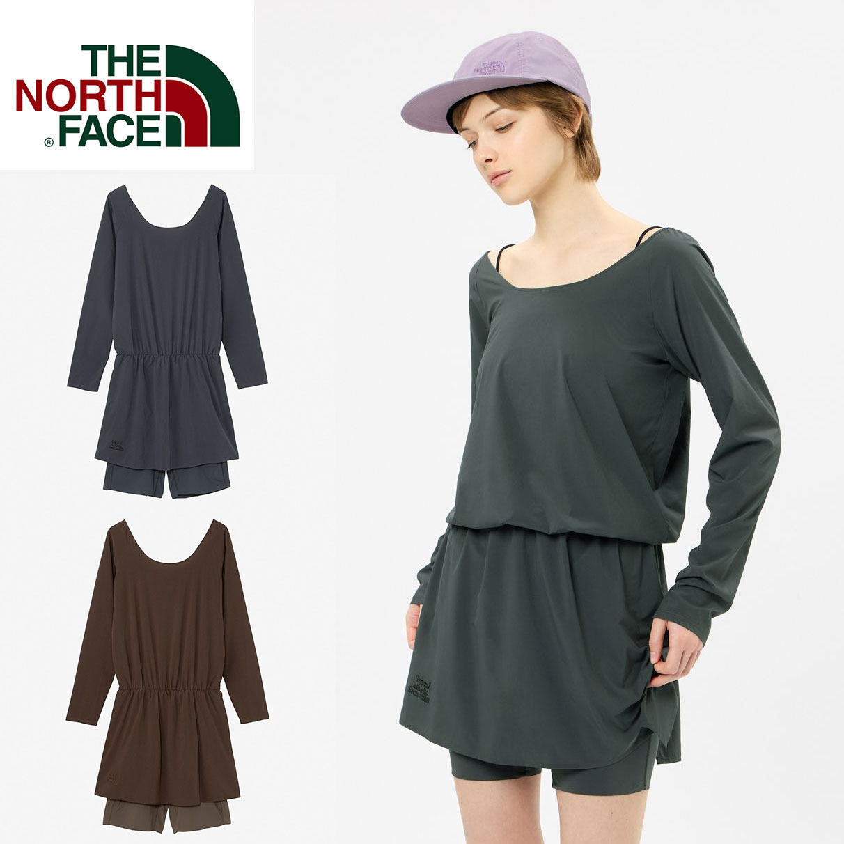 日本北面 the north face 2026夏女装户外登山透气速干运动连衣裙
