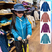 日本美山 montbell 2026春夏儿童防水防紫外线双层连帽冲锋衣夹克