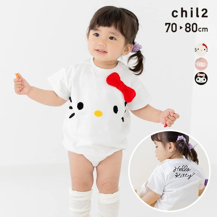 日本三丽鸥 hello kitty 2026女宝宝婴儿可爱三角爬服短袖连身衣
