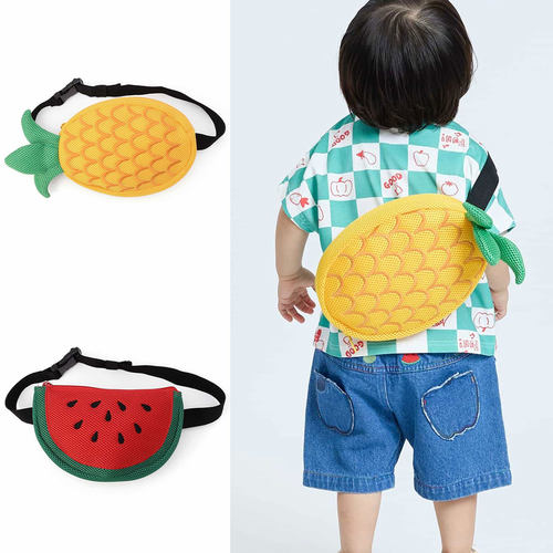 日本 BITZ 2025夏儿童立体卡通水果菠萝西瓜手机包零钱包腰包挎包