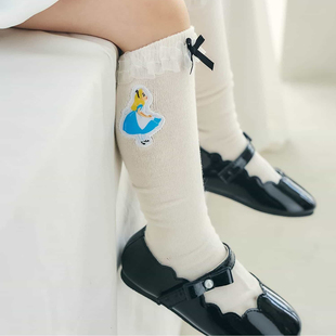 日本迪士尼爱丽丝梦游仙境 apreslescours 2026夏女童防滑长筒袜