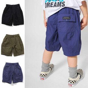 运动休闲短裤 日本 松紧腰宽松口袋百搭6分裤 2025夏儿童裤 BREEZE