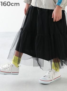 日本 devirock 2026春夏女童百褶雪纺裙蓬蓬纱裙小公主裙半身短裙