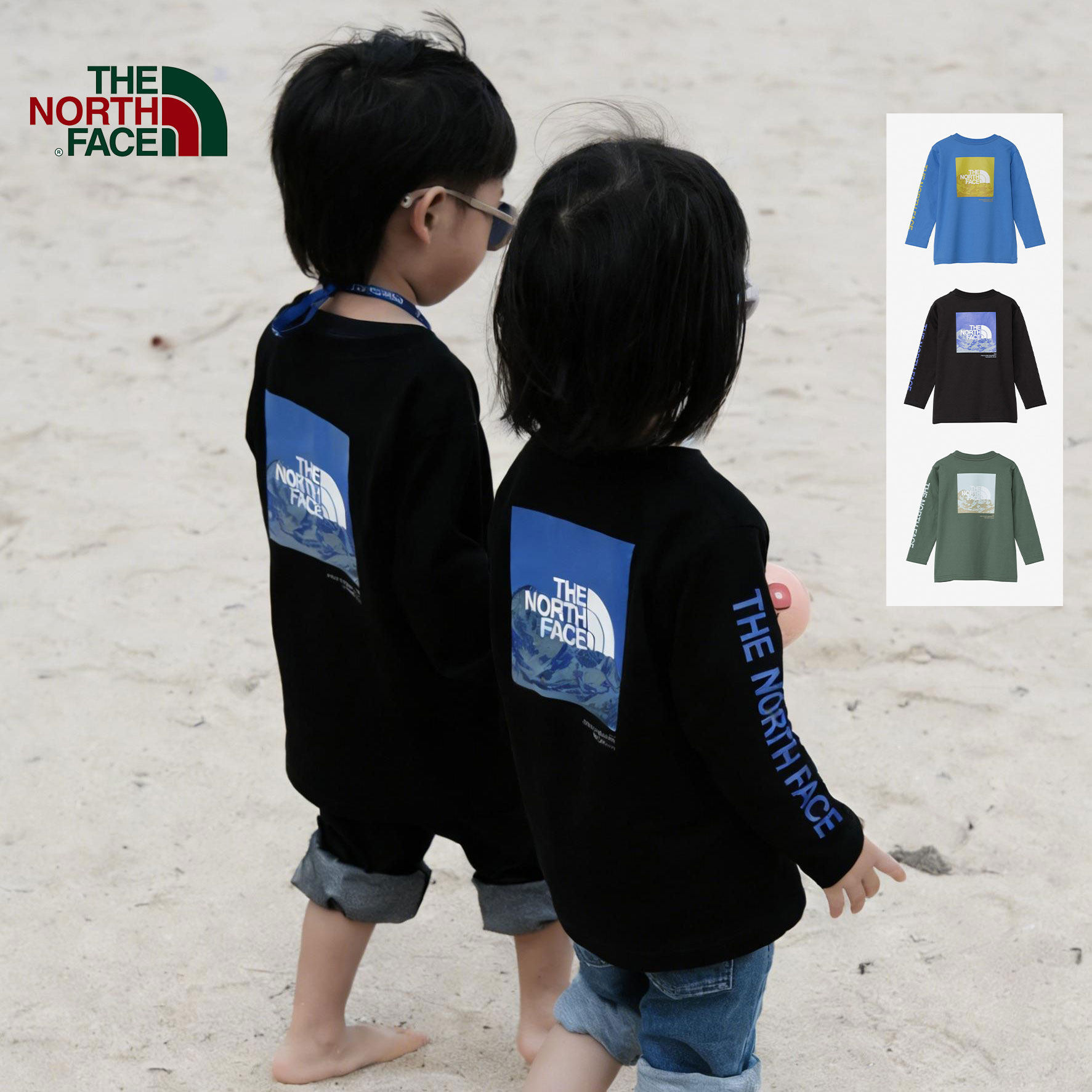 日本北面the north face 2026春秋儿童铅笔画素描富士雪山长袖T恤,童装/婴儿装/亲子装,T恤,淘宝优惠券,粉丝福利购,淘宝优惠卷