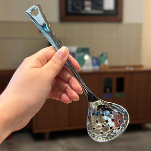 短柄火锅漏勺！304不锈钢加厚吃小火锅捞丸子宝宝辅食用过滤勺子