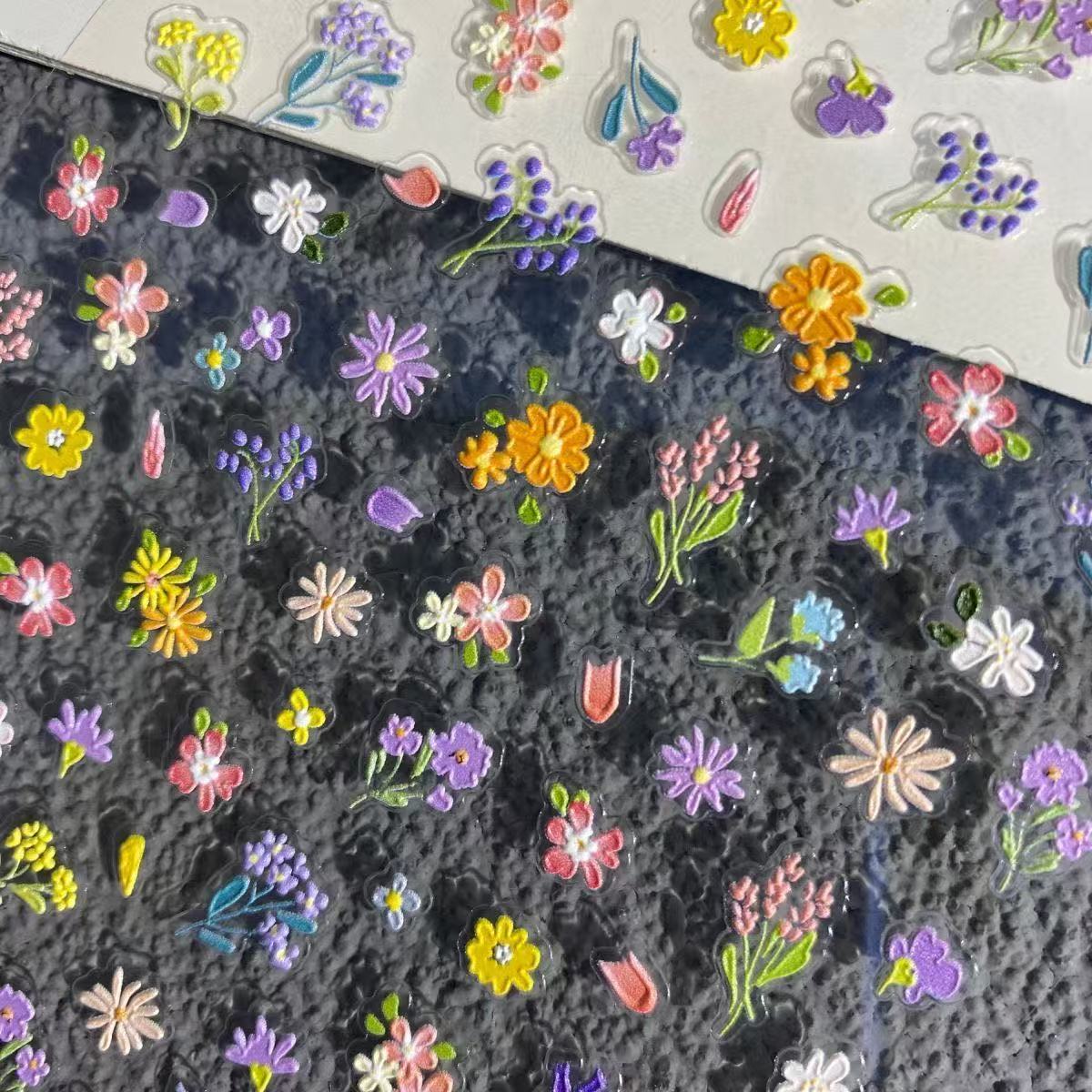 春日小碎花彩色小花朵美甲工具