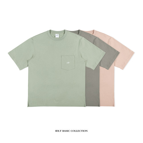 IDLT短袖宽松口袋logo刺绣tee