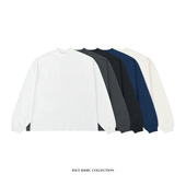 特加大码 IDLT ins 半高领重磅落肩宽松长袖 T恤 320g重磅 廓形