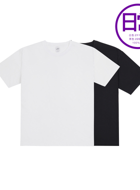 IDLT 圆领短袖T恤 精梳长绒黑白Tee纯棉合身打底百搭基本款 潮ins
