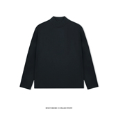 加绒保暖自发热长袖 IDLT 正肩宽松 T恤半高领卫衣基础百搭休闲男