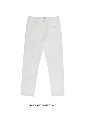 IDLT RegularFit 修身小直脚 高品质 白色牛仔裤 水洗基础百搭潮