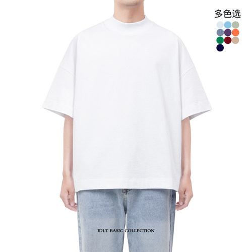 廓形水洗高品质重磅落肩宽松短袖