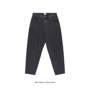 重磅 炭灰炒色 锥形牛仔裤 IDLT 基本款 高质 宽松萝卜老爹裤 90s