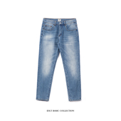 街头 高品质 SlimFit IDLT 蓝色 弹力修身 小脚 牛仔裤 水洗 基础款