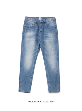 IDLT SlimFit 弹力修身 高品质 水洗 小脚 蓝色 基础款牛仔裤街头
