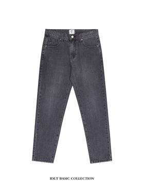IDLT 修身牛仔裤 2020新款 男 水洗灰色 休闲小脚 基础 潮街头ins