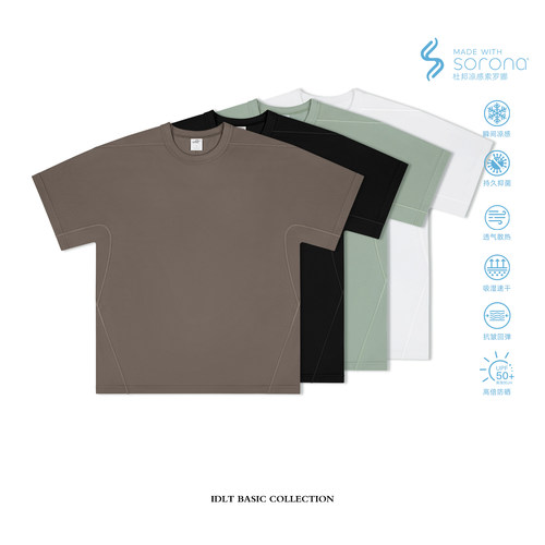 IDLT 凉感棉260g 立体剪裁 宽松T恤索罗娜户外休闲TEE街头潮
