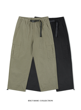 IDLT 7oz机能多袋工装 锥形裤锦棉宽松腰带户外防风休闲裤百搭潮