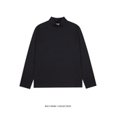 INS 半高领 高质 IDLT T恤 修身 原创黑色长袖 潮 立领 男简约打底