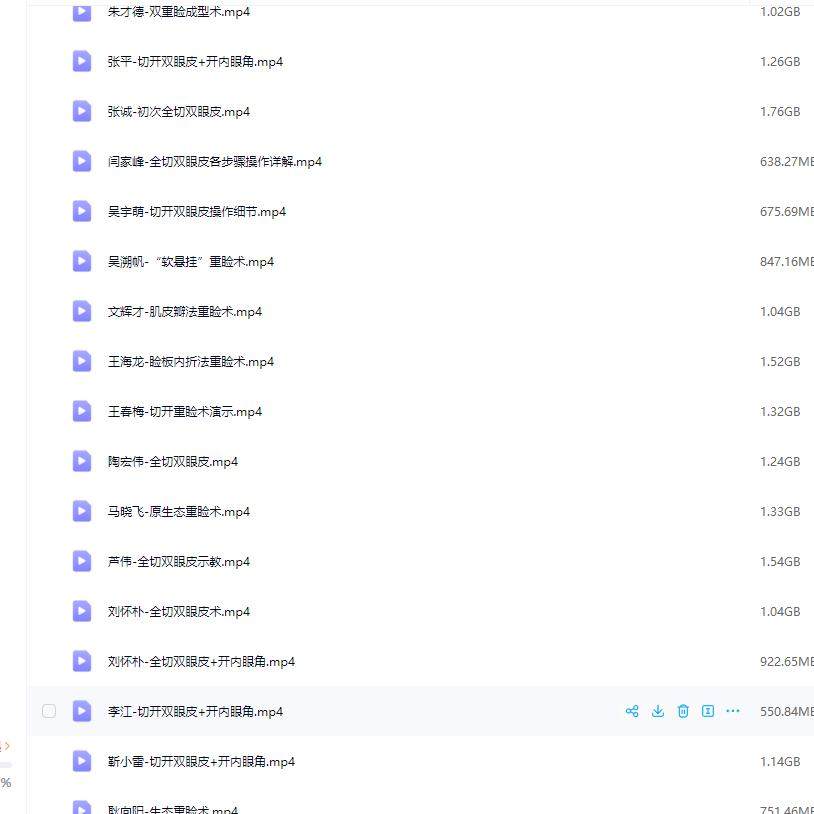 精选全切双眼皮切开重睑术网盘
