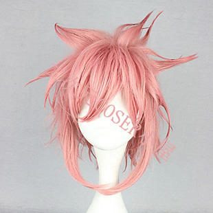 闪电十一人 纲海 条介 粉色 短发 cosplay假发