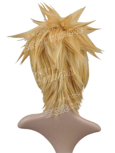 最终幻想 7 克劳德 淡金色 cos假发 造型假发