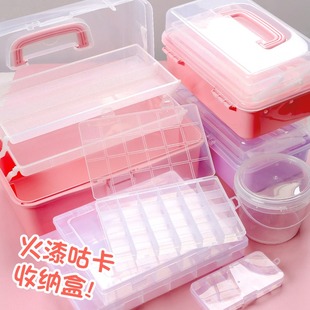 火漆收纳盒透明分格可拆卸火漆印章火漆蜡手柄铜头火漆搭配工具收